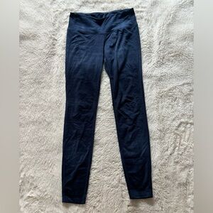 Athleta - Chaturanga Speckled Ombre Navy Blue Mid Rise Leggings